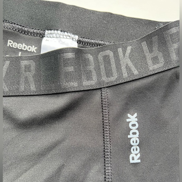 Women’s black workout tights - Reebok - Picture 1 of 5